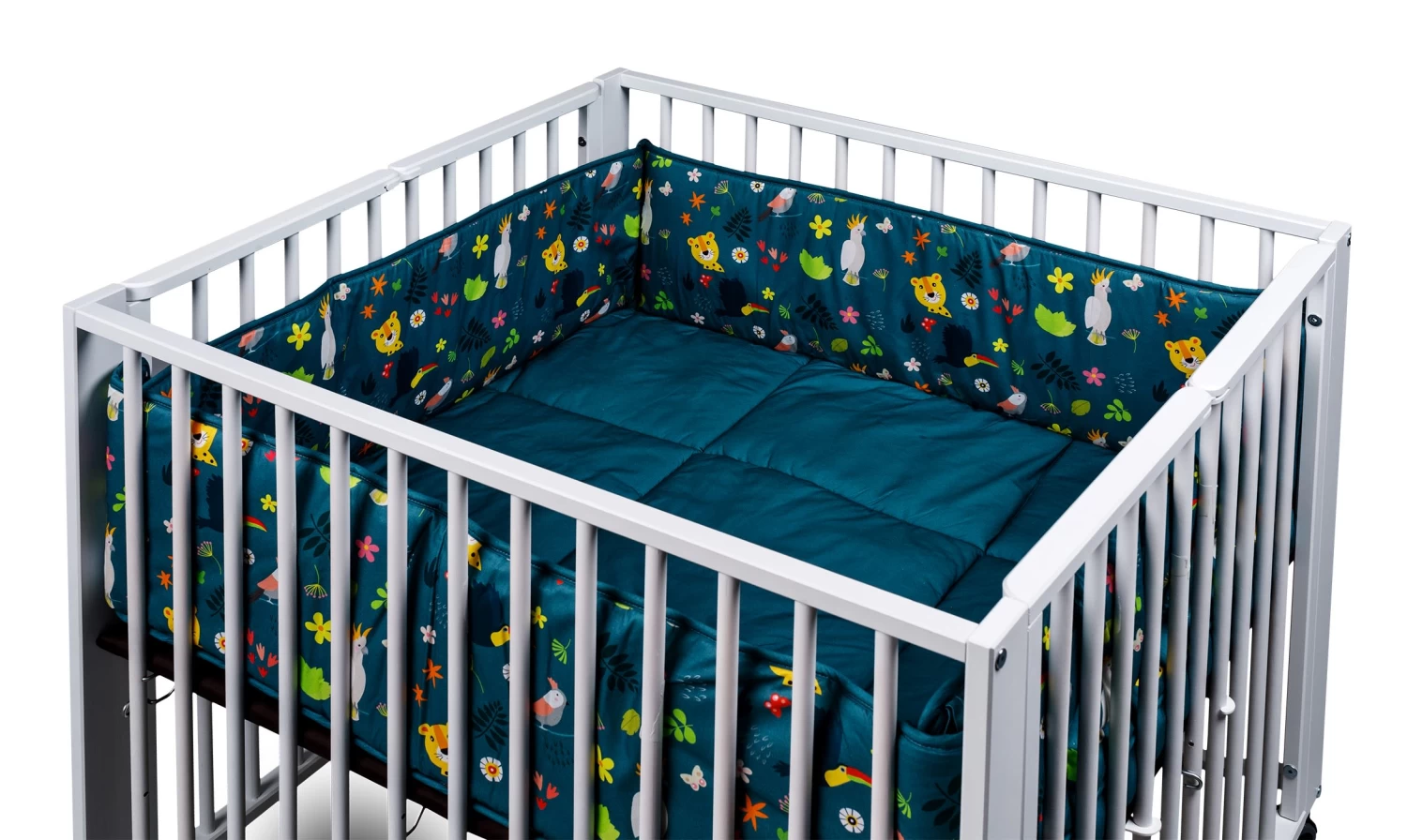 TiSsi Nestchen Für 4-Eck Laufgitter JUNGLE In Petrol - Ca. 90 X 86cm