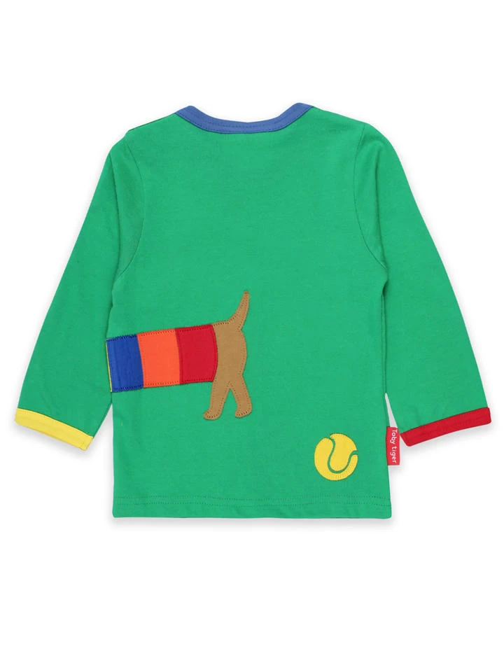 Longsleeve "Multi Sausage Dog" In Grün – Bild 2