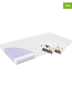 3tlg. Set: 1 Matratze "Milchstraße" Und 2 Spannbettlaken In Weiß