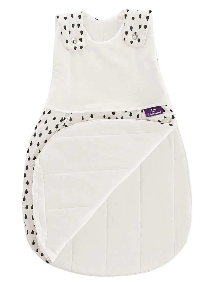 Außenschlafsack "Liebmich Tropfen" In Weiß/ Schwarz