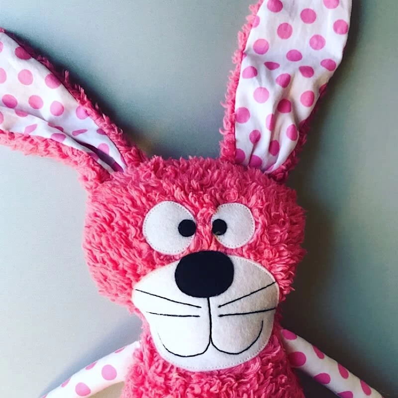 Kuscheltier "Hase Bertha Blumenkranz" In Rosa/Rosa â Bild 2