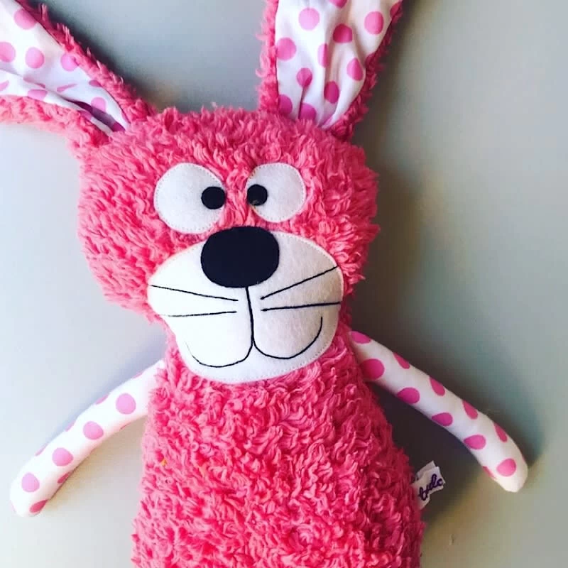 Kuscheltier "Hase Bertha Blumenkranz" In Rosa/Rosa â Bild 3