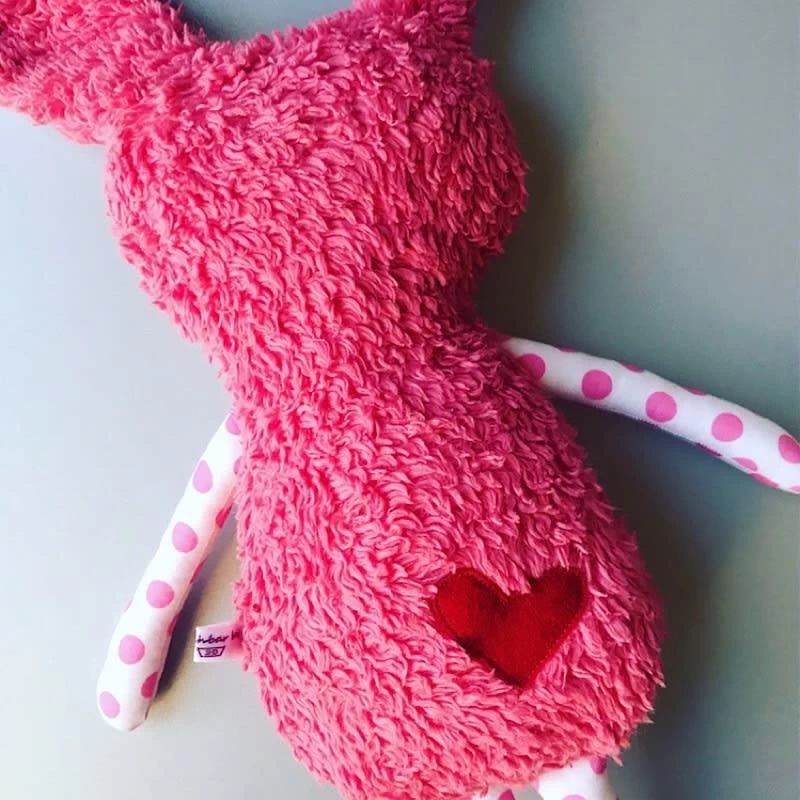 Kuscheltier "Hase Bertha Blumenkranz" In Rosa/Rosa â Bild 4