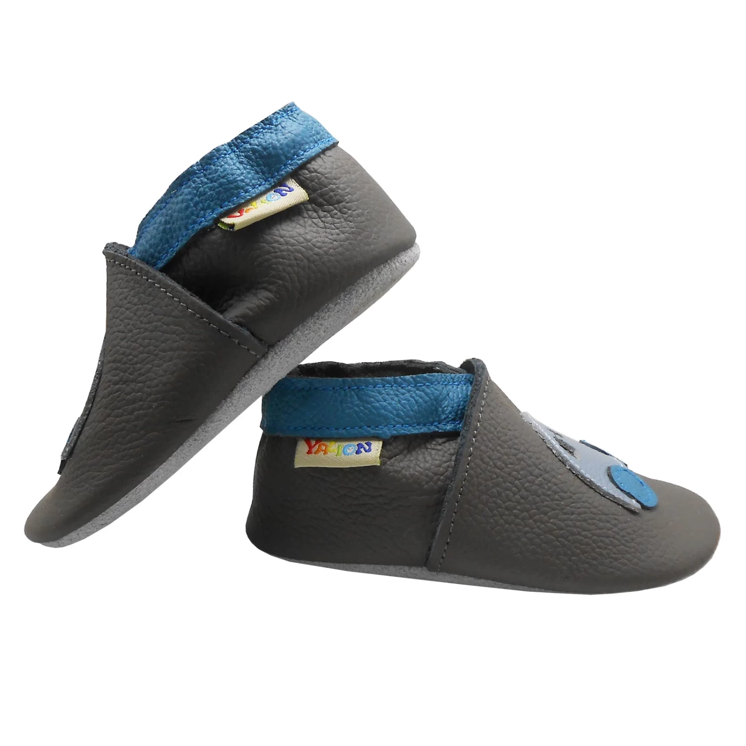 Leder-Krabbelschuhe "Auto" In Dunkelgrau â Bild 5