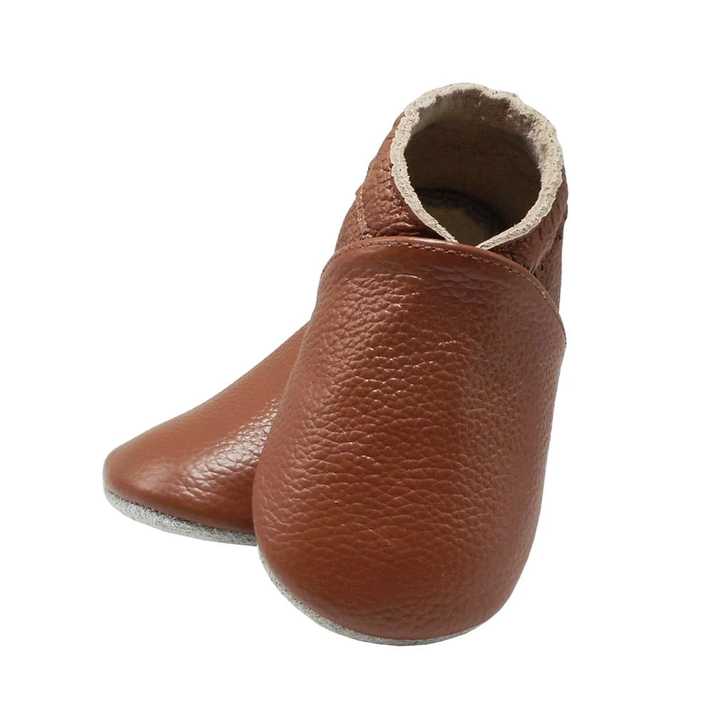 Leder-Krabbelschuhe In Dunkelbraun â Bild 3